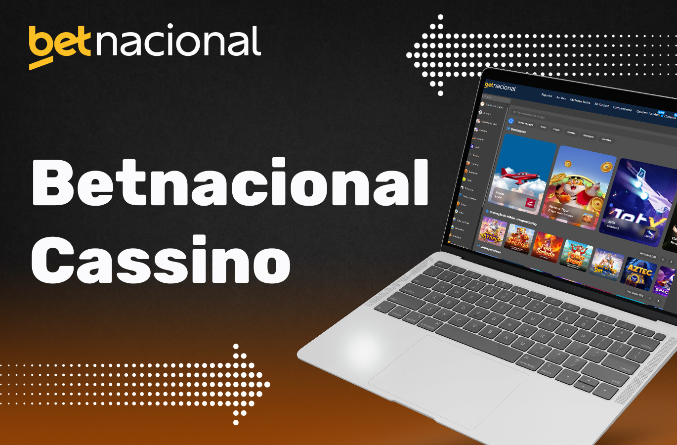 Secção de casino online em Betnacional Brasil