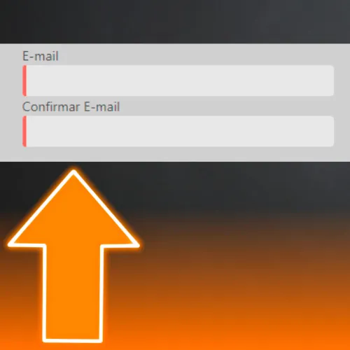 Digite seu e-mail duas vezes no Betnacional