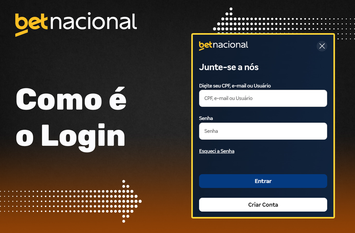 Entrar na sua conta pessoal na plataforma online Betnacional