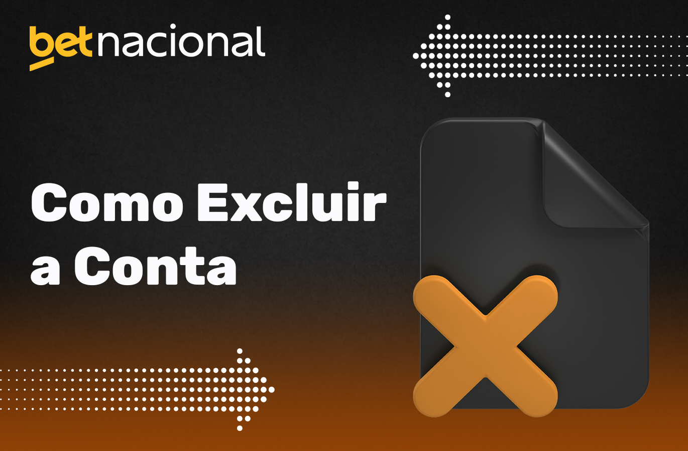 Eliminar uma conta da plataforma do casino online Betnacional