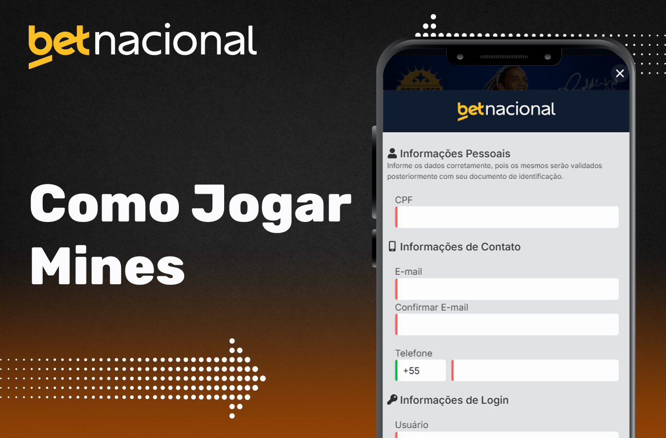 Como começar a jogar Mines online no Betnacional no Brasil