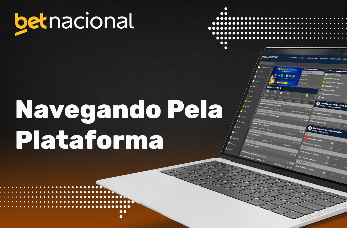 Desportos e mercados disponíveis na Betnacional Brasil