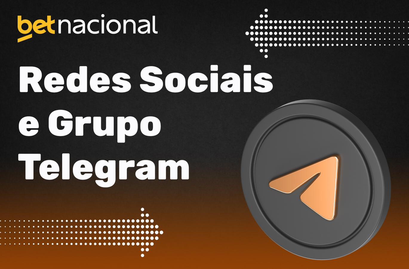 Redes sociais do Betnacional e suporte ao cliente no Telegram