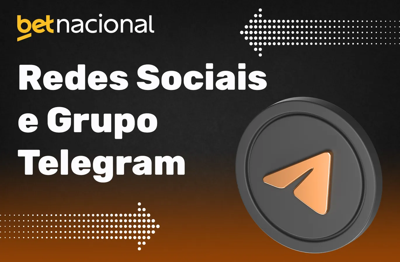 Redes sociais do Betnacional e suporte ao cliente no Telegram